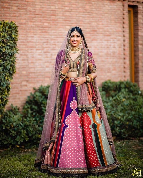 Raina Purple Double Dupatta Embroidered Silk Lehenga Set - Angad Singh-  Fabilicious Fashion