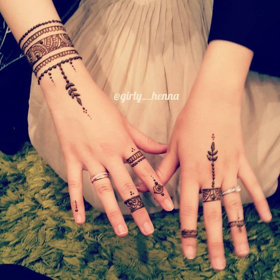 Beautiful rings mehndi design|| Easy and stylish finger jewellery mehndi  design - YouTube