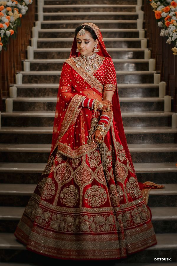 Dark Red Colour Sabyasachi Inspired Wedding Lehenga Choli – Panache Haute  Couture