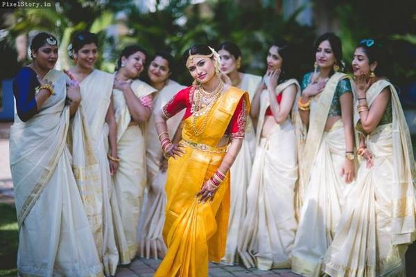 Trendy Wedding Wear Half lehnga - Half saree | south indian style half  saree half lehenga