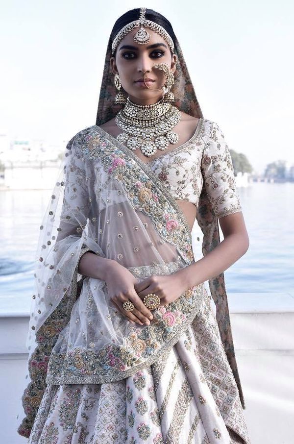 Sabyasachi grey store lehenga