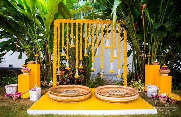 New Budget Haldi Decor Ideas - Haldi Decor Within 25K | WedMeGood