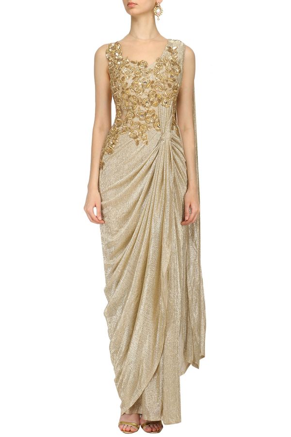 cocktail gown saree