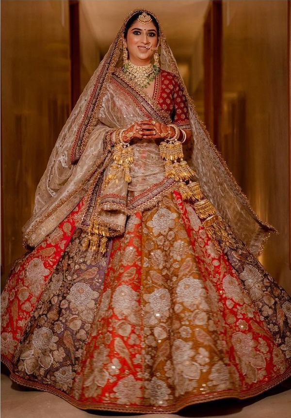 Katrina Kaif's floral Sabyasachi lehenga is the most romantic engagement  outfit | VOGUE India