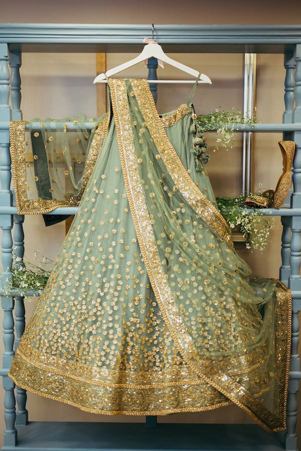 Gorgeous Green Zari And Sequins Embroidered Semi Velvet Semi Stitched  lehenga for bride - MEGHALYA - 2802997 | Green lehenga, Party wear indian  dresses, Designer bridal lehenga