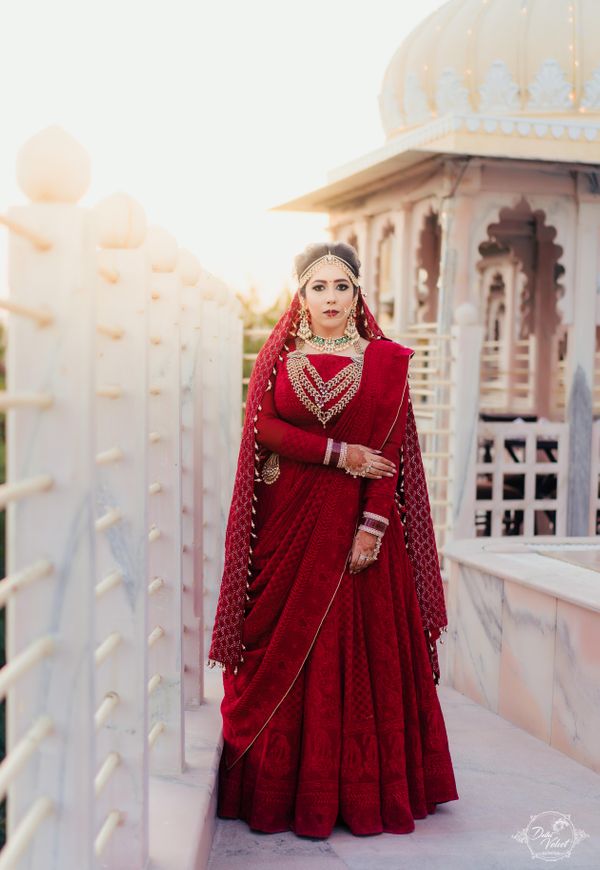 Top 141+ red lehenga for marriage
