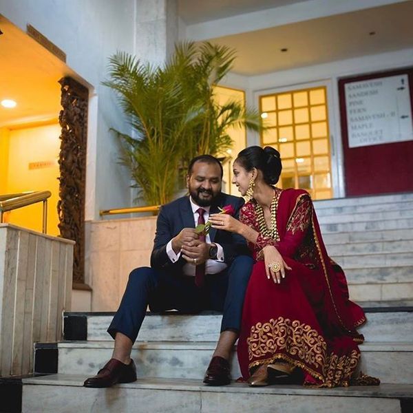 The Bride Donned A Sabyasachi Lehenga On 'Anand Karaj', Draped Nauvari Saree  At Her Marathi Wedding