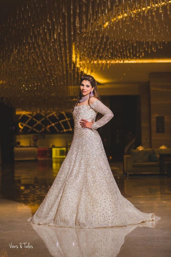 Gorgeous New Indian Reception Gown Styles For Indian Brides  Indian  wedding gowns Indian reception gown Reception gowns