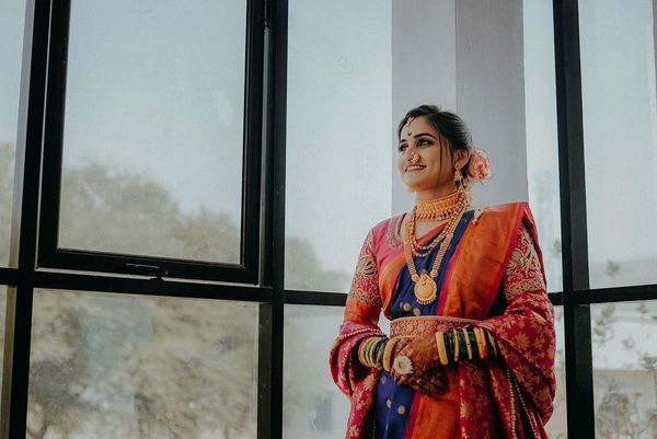 Beautiful Nauvari Sarees We Spotted On These Real Maharashtrian Brides! |  Marathi bride, Saree wedding, Indian bridal outfits