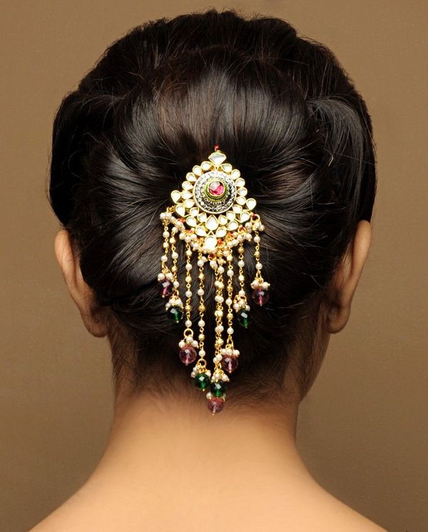 Buy Simple Gold Finish Hair Ambada Accessories Pin Online  Anuradha Art  Jewellery