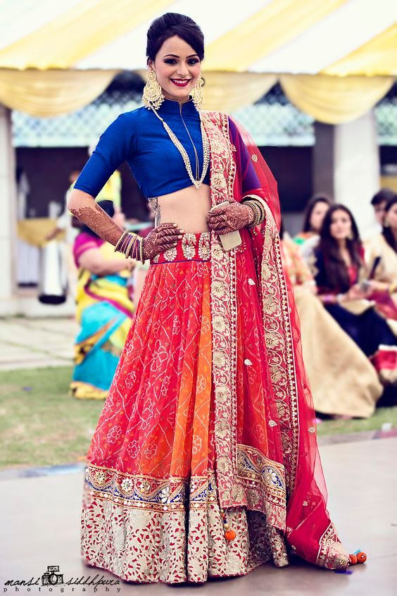 Buy online Bandhani Semi-stitched Lehenga And Choli With Dupatta from  ethnic wear for Women by Readiprint Fashions for ₹5199 at 65% off | 2024  Limeroad.com
