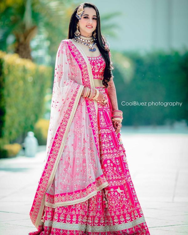 Pink Lehenga Choli Bridal Designer Wedding Dress #BN802 | Pink bridal  lehenga, Indian bridal outfits, Indian bridal lehenga