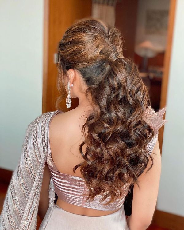 Hairstyle For Lehenga - 20+ Modern, Curly & Bridal Lehenga Hairstyles