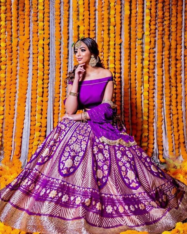 Brocade bridal outlet lehenga