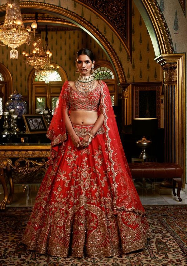 Lehenga red outlet bridal