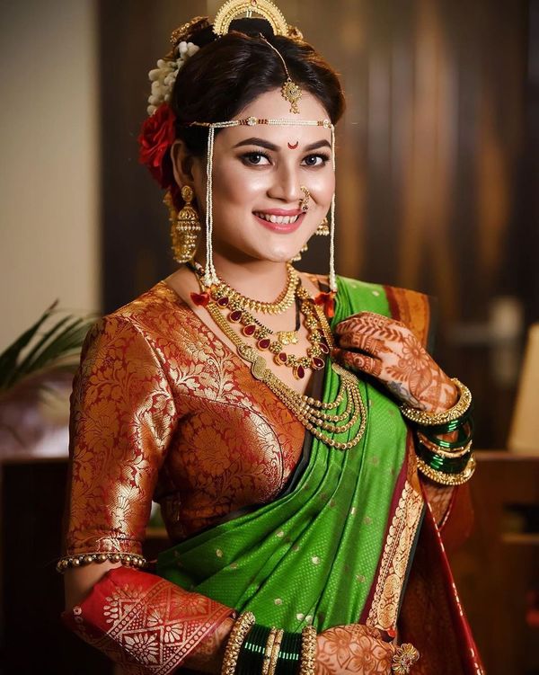 Gorgeous Sarees That Maharashtrian Brides Can Pick Which Are Not Paithanis!  | WedMeGood