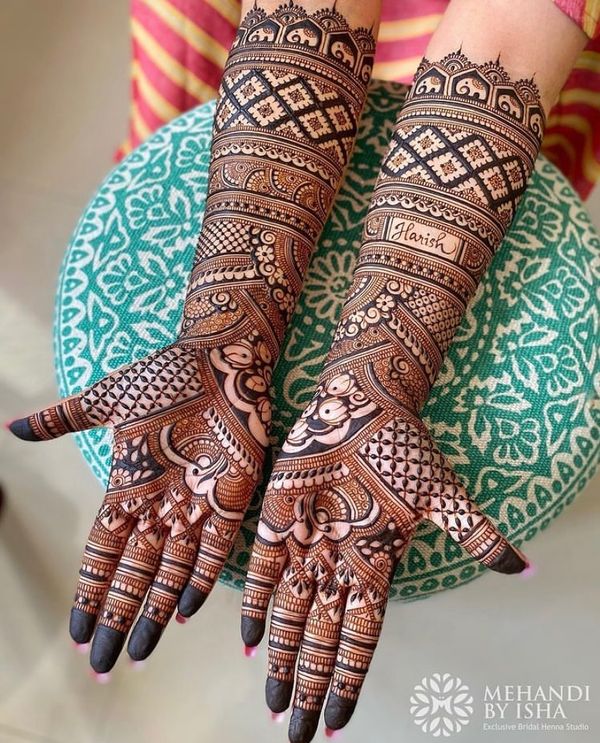 Stylish Full Hand Bridal Mehndi Designs - Mehndi Designs