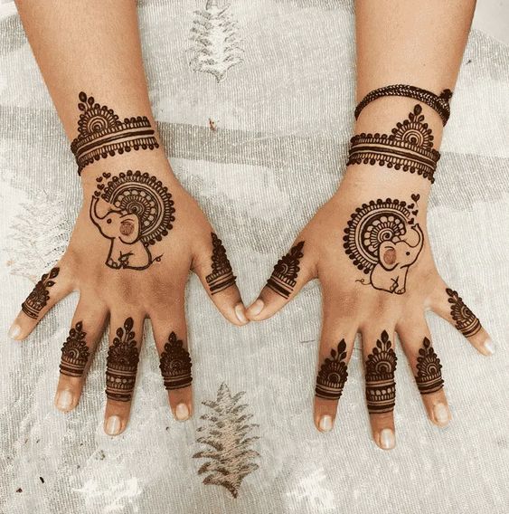 Elephant henna tattoo this is really cute  Henna tattoo designs Henna  elephant tattoos Thigh henna