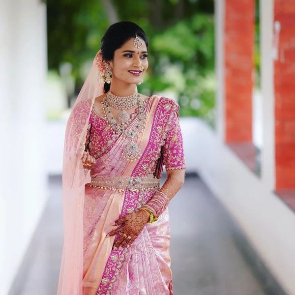 Shop the Hottest Pastel Pink Saree Online Now