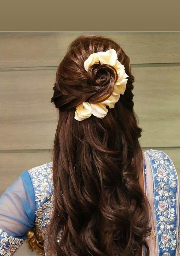 new trending curly hair bun hairstyle for bridal - YouTube