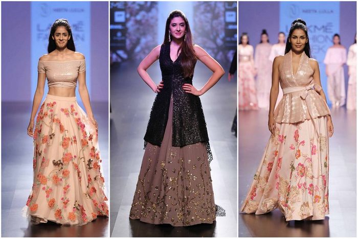 Aza - AnanyaPanday grabbed all the attention as she strutted down the  runway in a stunning heavily embellished ivory bridal lehenga by Anushree  Reddy. Discover the designer's #LakmeFashionWeek collection straight off the