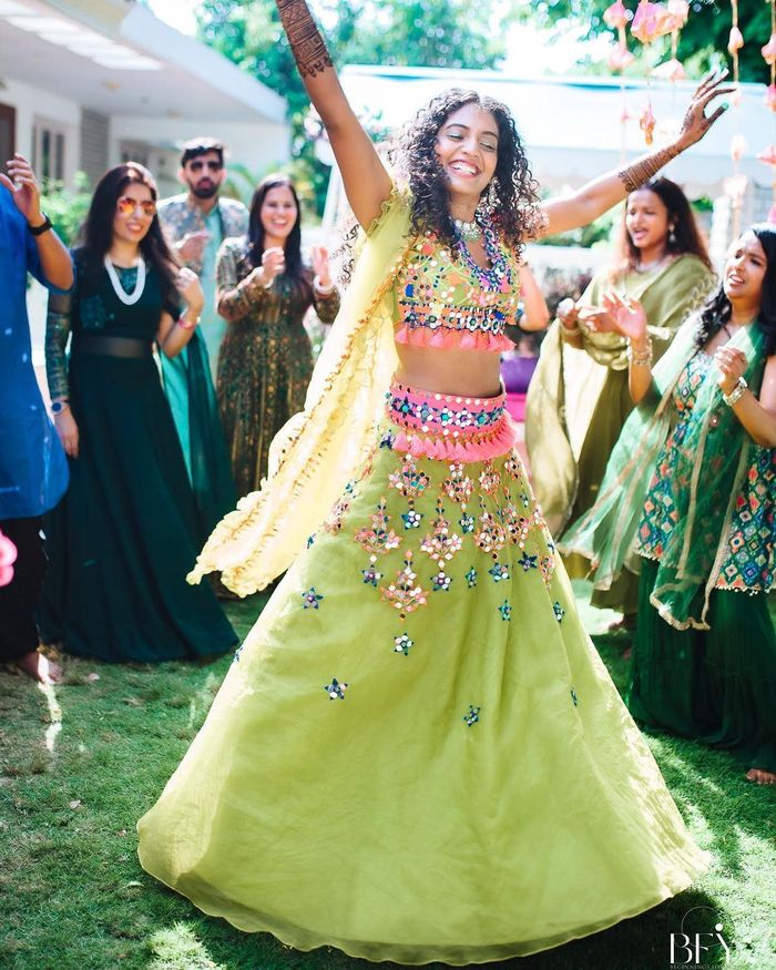 1-bridal mehendi outfit - ShaadiWish