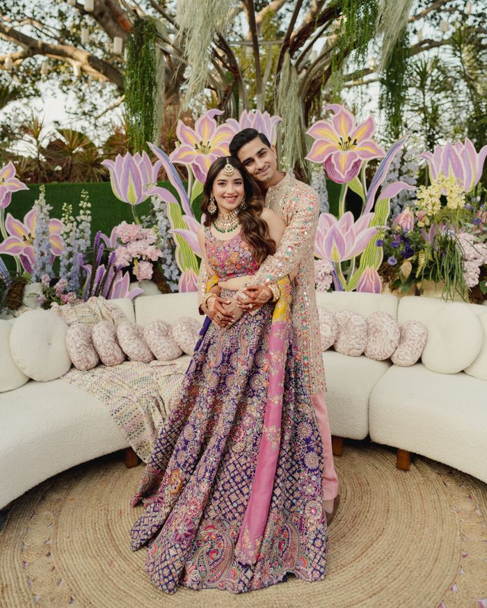 Colour Coordinated Wedding Outfits: Bride & Groom Styling Guide | WedMeGood Colour Coordinated Wedding Outfits: Bride & Groom Styling Guide | WedMeGood