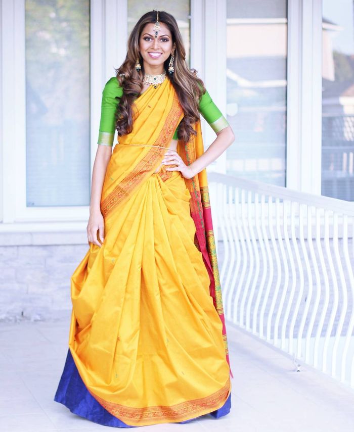 Sajna bridal wear designer  Customised can can skirt paired up with hand  embroidered blouse for this semi stitched saree cancansaree cancanskirt    Gorgeous jananiashokkumar in sajnabridalweardesigner  Mua   ramyamua