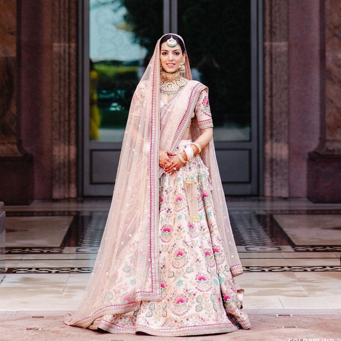 Pakistani Bride's Rose-Pink Sabyasachi Lehenga Is Winning Hearts