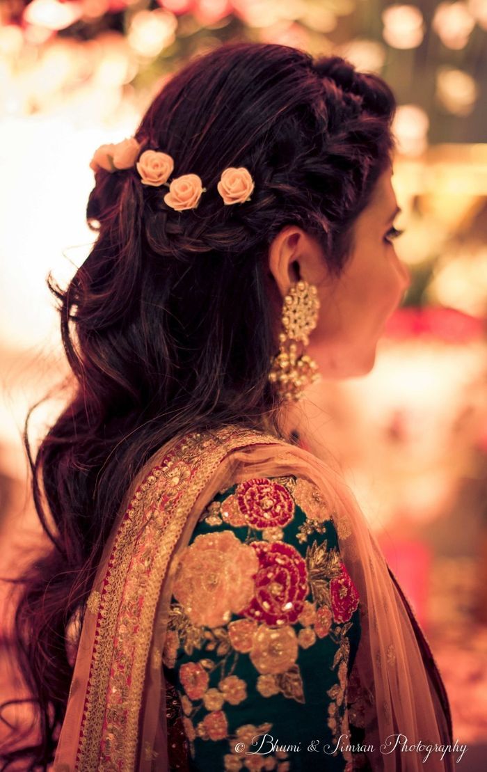 New Hairstyles For Indian Wedding Function Mehdi Haldi  Sangeet  Engagement  hairstyles Indian hairstyles Indian wedding hairstyles