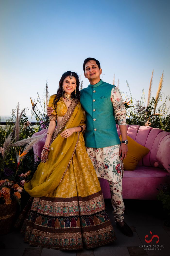 Sunset Yellow Bridal lehenga Saree | Sabyasachi lehenga, Bridal  inspiration, Wedding lehenga designs