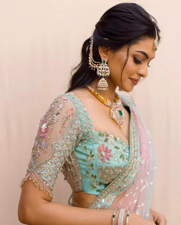 50 Latest Lehenga Blouse Designs to Try in (2022) - Tips and Beauty | Lehenga  designs latest, Lehenga blouse designs, Long blouse designs