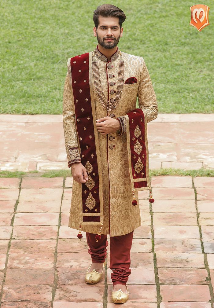 sherwani for groom in winter