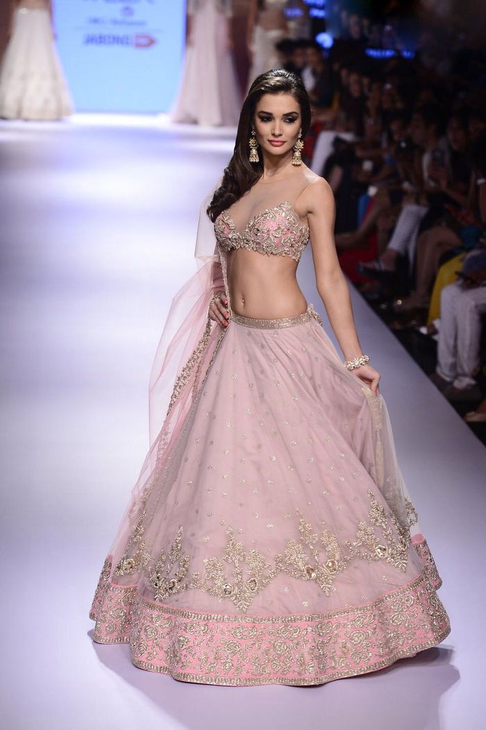 Buy Bollywood Model Pink jacquard silk wedding lehenga choli in UK, USA and  Canada