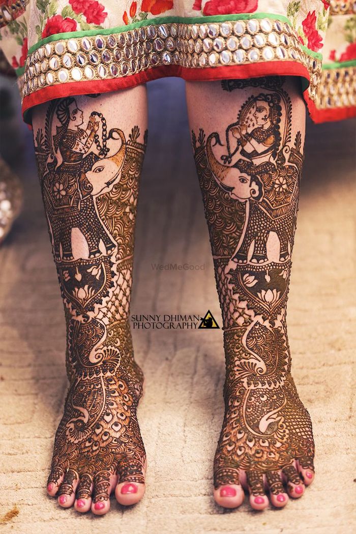 Leg mehendi designs images for wedding planning