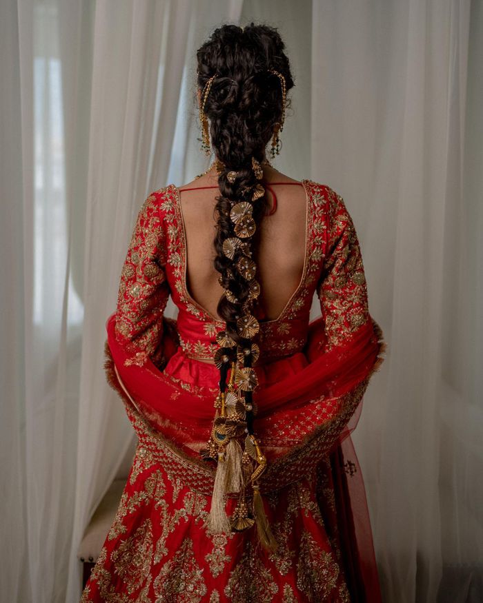 AHS Hair Accessory Braid Tassles Hair Extension Choti Women's Patiala Shahi  Paranda Parandi Traditional (Parandi Red_Gold P-2) : Amazon.in: Beauty