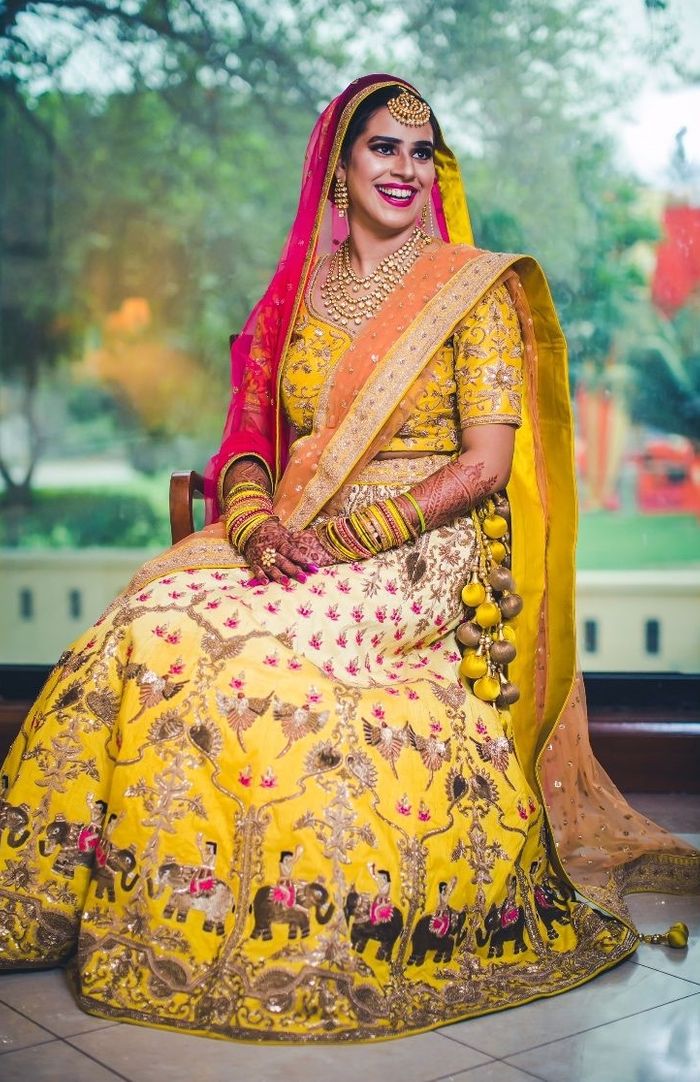 Embroidered, Resham and Zari Work Banarasi Lehenga Choli Online Pink and Orange  Lehenga Choli| lovelyweddingmall.com