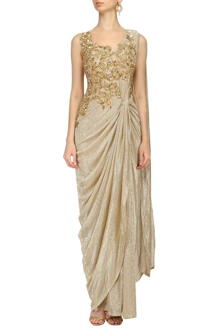 Cocktail gown outlet saree