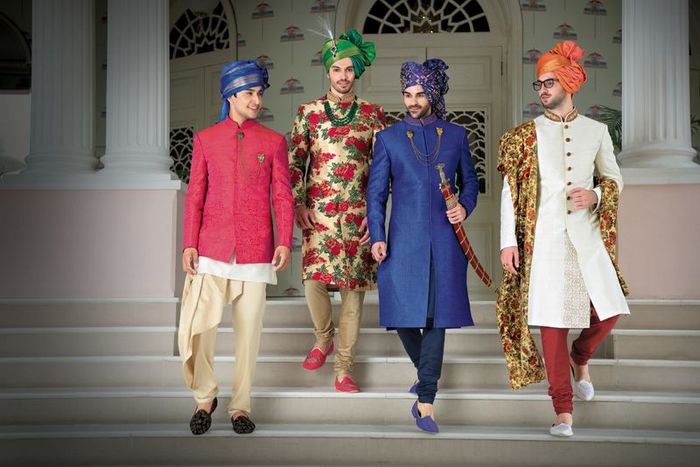 Jade blue shop wedding sherwani