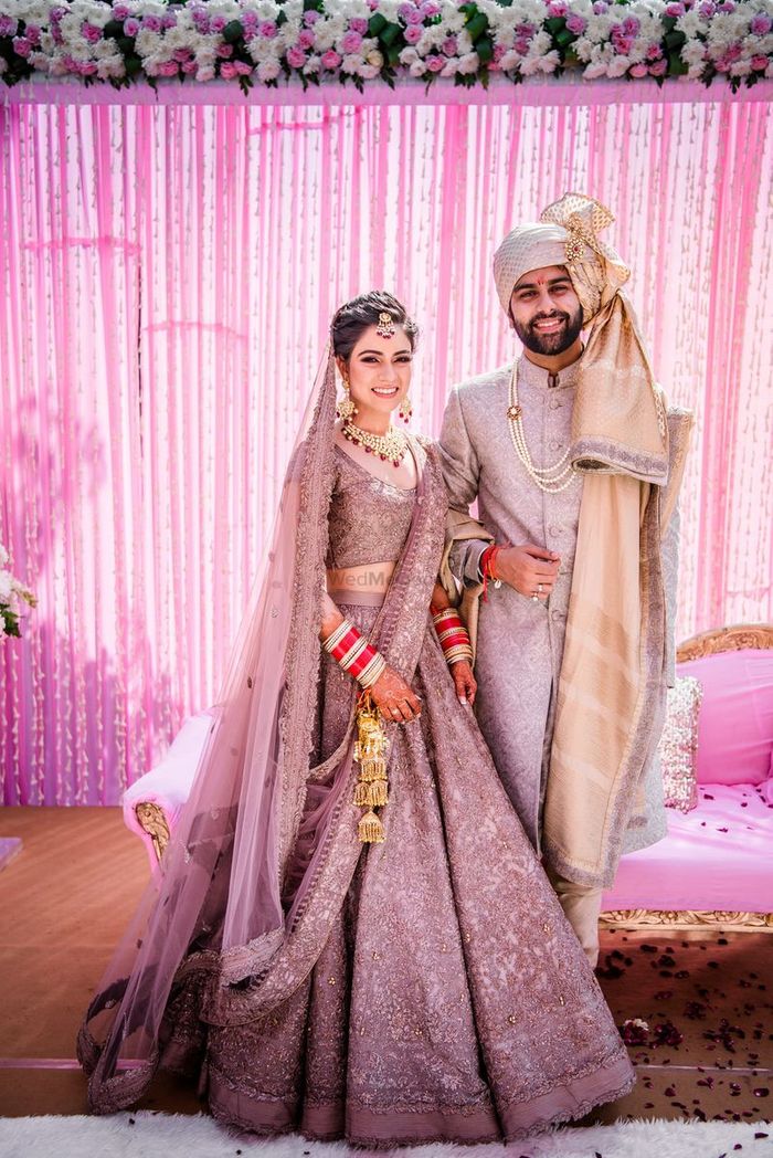 22 Matching Lehenga & Sherwani for Indian Brides & Grooms | Couple wedding  dress, Indian wedding couple photography, Wedding couple poses