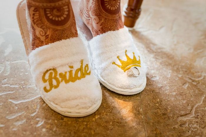 personalised bride slippers