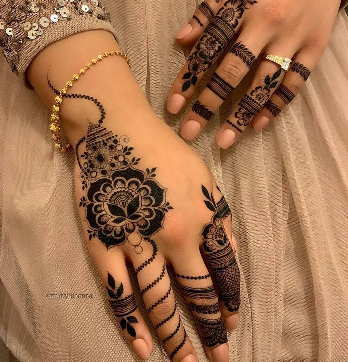 Simple mehendi designs | Eaay Arabic Mehndi Design for front side hand |  palm henna designs | Ridah - YouTube