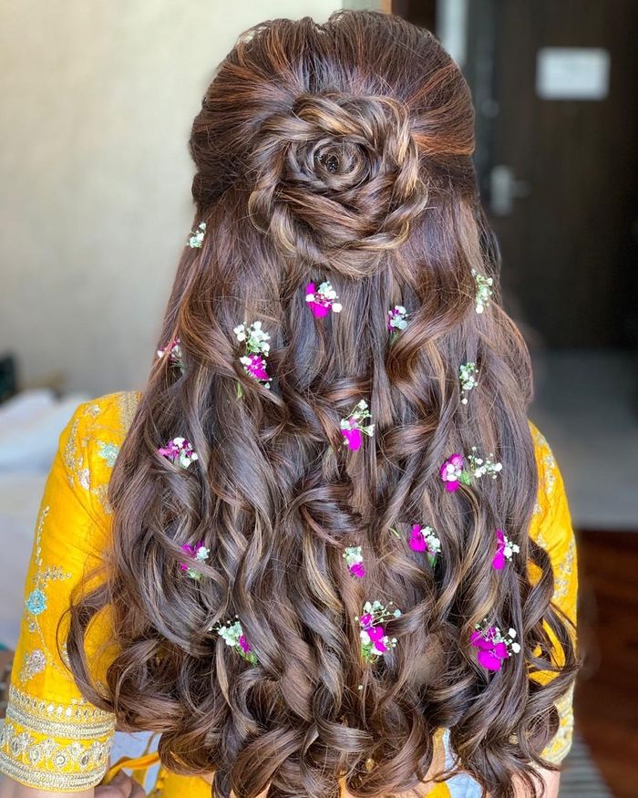 ANSH 2028 GOLDEN Womens Girls Hair Clips Pins Long Short Hair Buns Hair  Styles Artificial Flowers Accessories For Weddings Bride