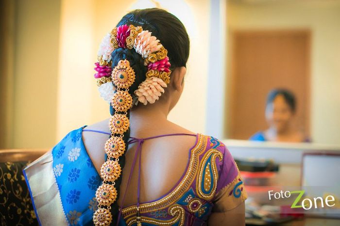 South Indian Bridal Hairstyle with Flowers for Wedding Glamour