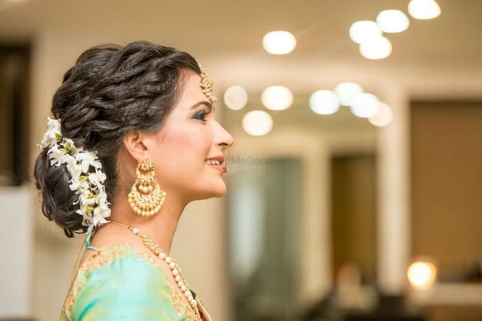 27 Effortlessly Stylish Halftie Hairstyles We Spotted on Real brides  Engagement  hairstyles Open hairstyles Indian hairstyles