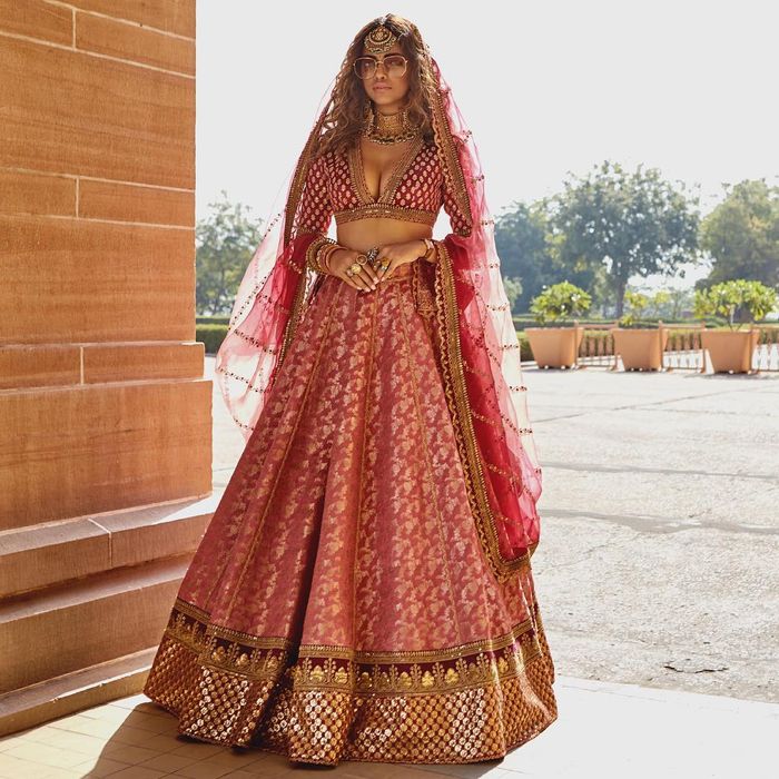 Shop Sabyasachi Bridal Lehenga Blouse Replica Online |ArtistryC