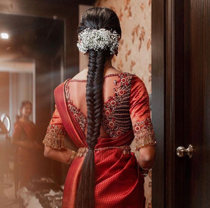 Indian Bridal Braid Hairstyles With Hair Accessories - K4 Fashion