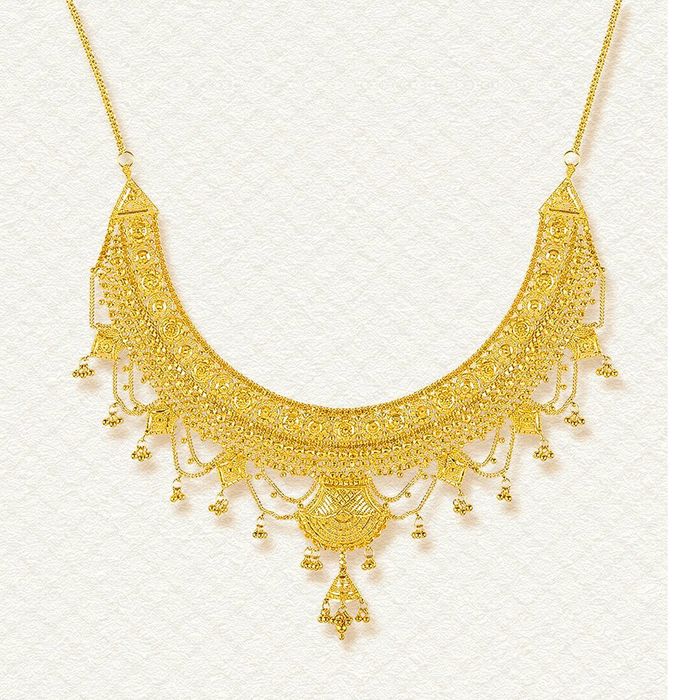 simple gold wedding necklace