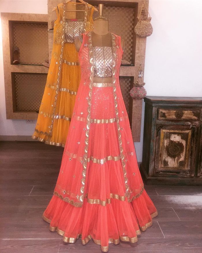 Wine Mirror & Pearl Embroidered Lehenga Set Design by House of dasmaya at  Pernia's Pop Up Shop 2024