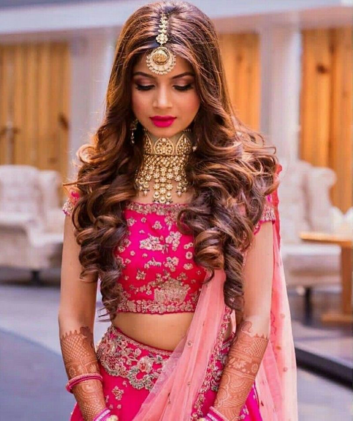 9 Reception Hairstyles for Indian Brides  Candy Crow